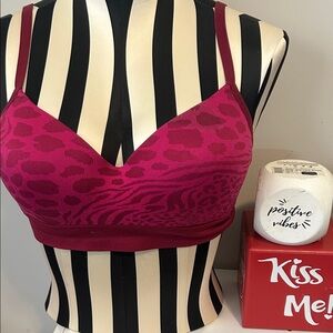 Women's Leopard Print Bralette - Pink